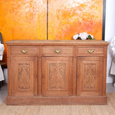 Arts&Crafts Eichen Sideboard Massivholz antik ca 1880