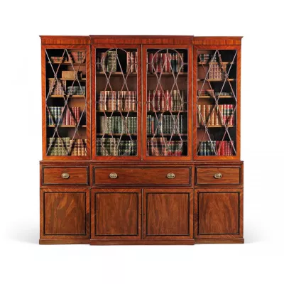 breakfront Bücherschrank antik Massivholz 1795 