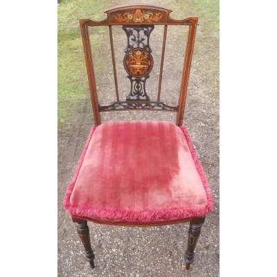 Antiker edwardianischer Stuhl aus Palisander, ca. 1900