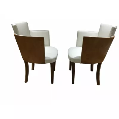  Art Déco Beistellstühle zwei Stühle antik Vogelaugenahorn ca. 1930