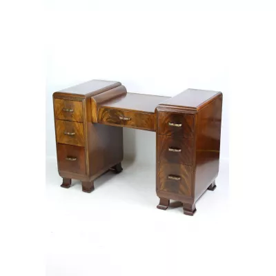 Art Deco Nussbaum Kinder Schreibtisch Massivholz antik ca 1930