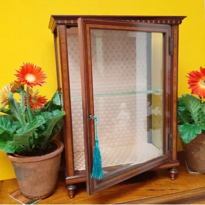 Viktorianische Tischvitrine aus Mahagoni