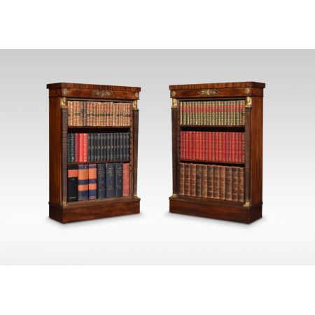 antikes Paar von Bücherschränken Mahagoni Massivholz 19. Jahrhundert