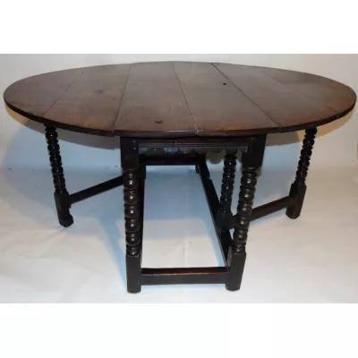 Antiker Esstisch / Gateleg Dining Table aus Eiche, ca. 1670 