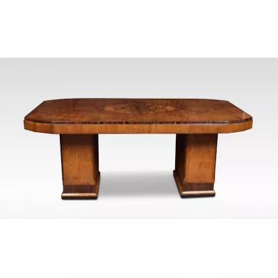 Art Deco Esstisch antik Nussbaumholz ca. 1920