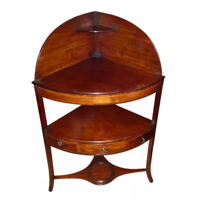 antiker, edwardiansicher Eckwaschtisch Mahagoni Massivholz 1820
