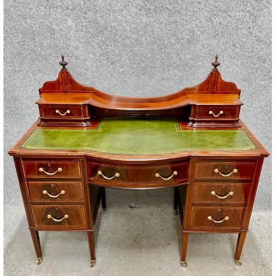 antiker, edwardianischer Schreibtisch aus Mahagoni Massivholz 1900