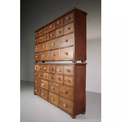 Paar englische antike Apotheker Kommoden, ca. 1870