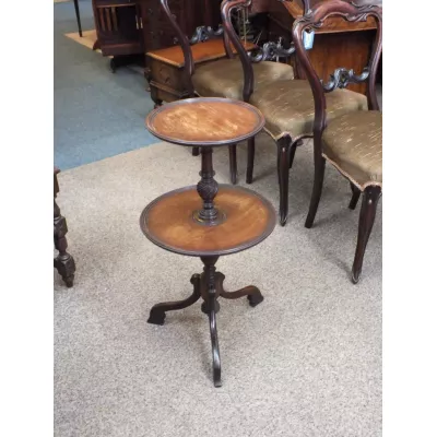 Antiker edwardianischer Wein-Tisch aus Mahagoni