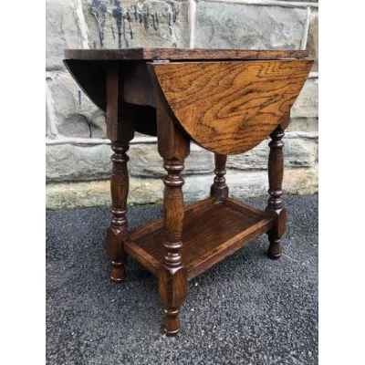 Antiker edwardianischer Drop Leaf Couchtisch aus Eiche