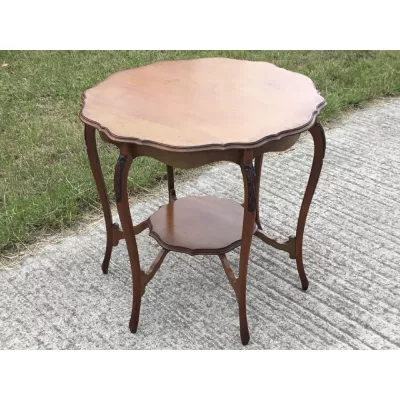 antiker Beistelltisch aus Walnussholz Massivholz edwardianisch