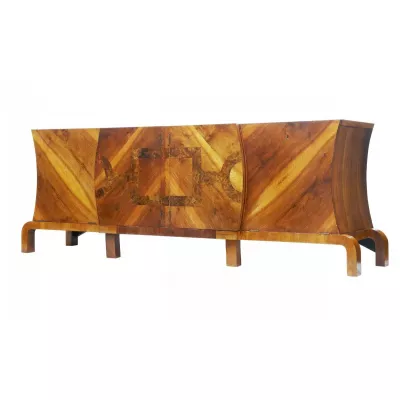 Großes Art-Deco-Sideboard aus Walnussholz