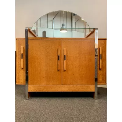 Art-Deco Sideboard aus massiver Eiche