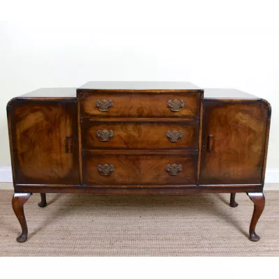 Antikes Art Deco Sideboard aus Nussbaumholz