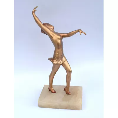 Antike Art-Deco-Spelter-Figur, um 1930