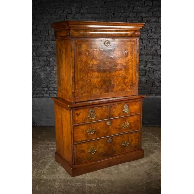 Englischer William & Marry Escritoire Secretaire aus Walnussholz Massivholz um 1695 antik