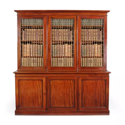 Antiker Mahagoni Bücherschrank aus dem 19. Jahrhunderts