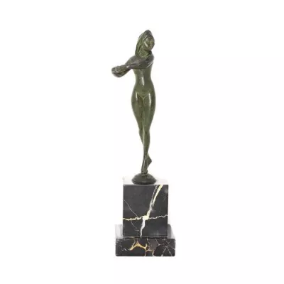 Antike Art Deco Bronzefigur von Serge Zelikson