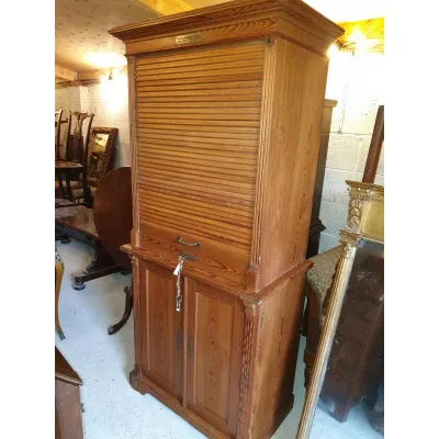 Antiker Edwardian Büroschrank aus Kiefernholz