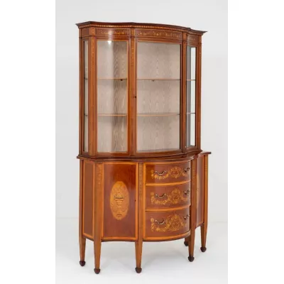 Antike Edwards und Roberts Vitrine aus Eiche