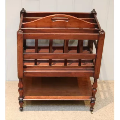 Antiker viktorianischer Zeittungsständer aus massivem Mahagoni