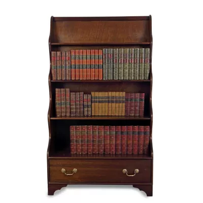 Antikes Mahagoni Bücherregal im Georgian Style, Waterfall Bau, ca. 1920