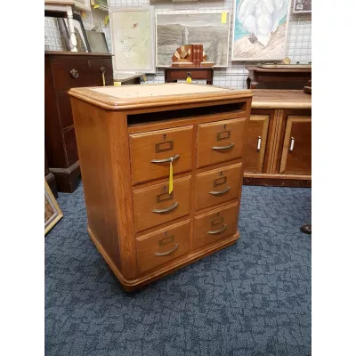 Antiker Aktenschrank/6-drawer dresser aus Eiche Massivholz 1930