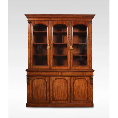 Großes Library Bookcase aus Mahagoni Massivholz antik 19. Jahrhundert