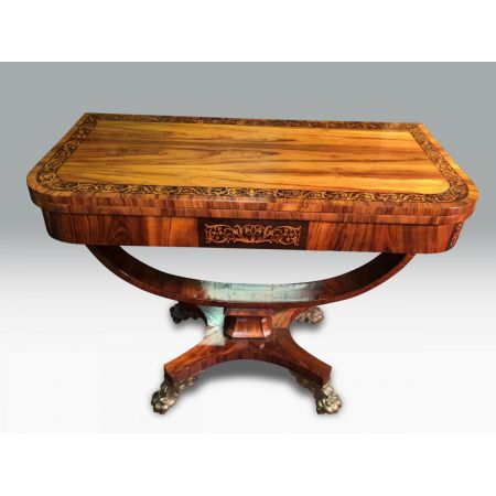 Antiker Regency Games Table aus Massivholz