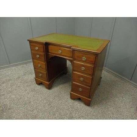 Antiker Inlaid Schreibtisch aus Mahagoni