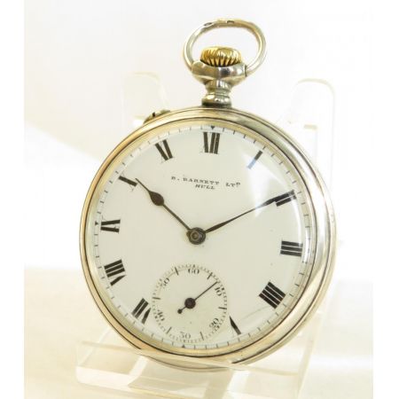 Antike Junghans Taschenuhr mit Nickelgehäuse 1930