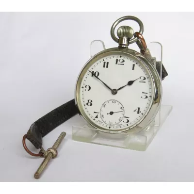 Antike Schweizer Taschenuhr/pocket watch mit Nickel-Gehäuse 1930