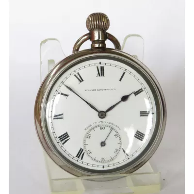 Antike Moeris Taschenuhr/pocket watch mit Gehäuse aus Nickel 1920