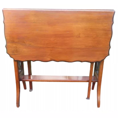 Antiker Mahagoni Drop Leaf Couchtisch