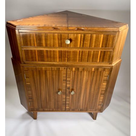 Antiker Eck-Cocktailschrank von Heaton Tabb & Co.