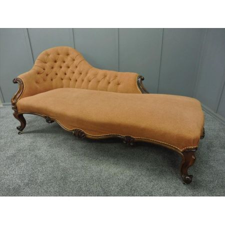 Antike viktorianische Pailisander Chaise Longue von ca 1860