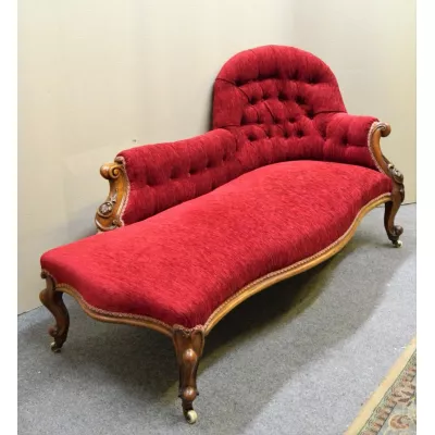 Antike Chaise Longue aus Mahagoni  um 1880