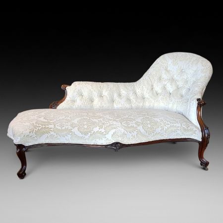 Antike Palisander Chaise Longue von 1850