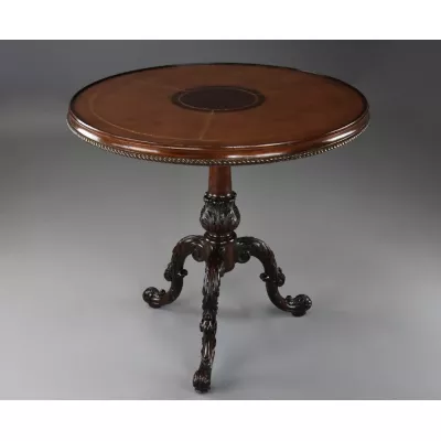 Antiker Dreibein-Tisch aus Mahagoni Massivholz 1910