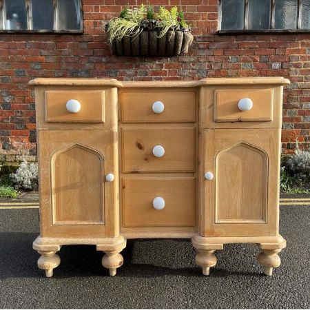 Antikes Sideboard aus Kiefernholz Massivholz 1850