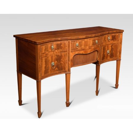 Sheraton Revival Sideboard aus massivem Mahagoni 1910