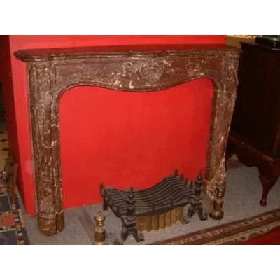 Victorian breche violet marble fire surround Kamineinfassung im Louis XIV. Stil