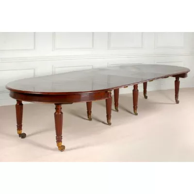 Antiker Regency Esstisch Mahagoni Massivholz