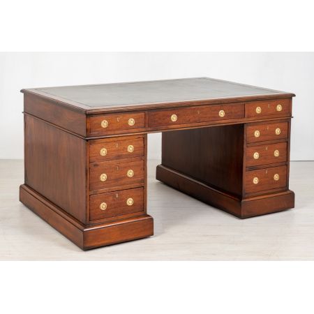 Antiker Partners Desk aus Mahagoni Massivholz antik 1860