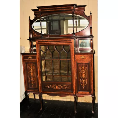 Antike edwardianische Vitrine