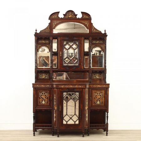 Edwardianisches Sideboard aus Palisander & Intarsien