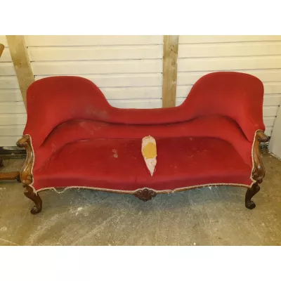 Victorian double ended Chaise Longue mit Palisander Rahmen