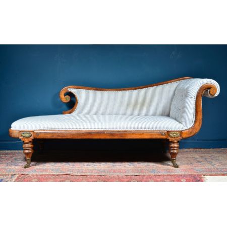 Regency Chaise Longue mit Rahmen aus Palisanderholzimitat 1820