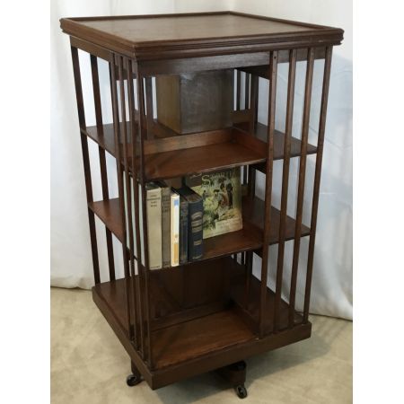 Antikes Revolving Bookcase, Eiche, ca. 1910