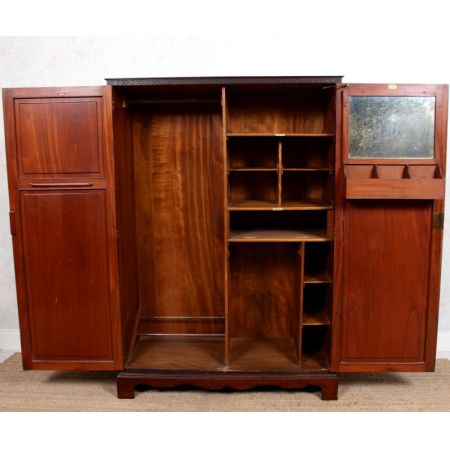 edwardian compactum wardrobe mahogany ca. 1900 Jh